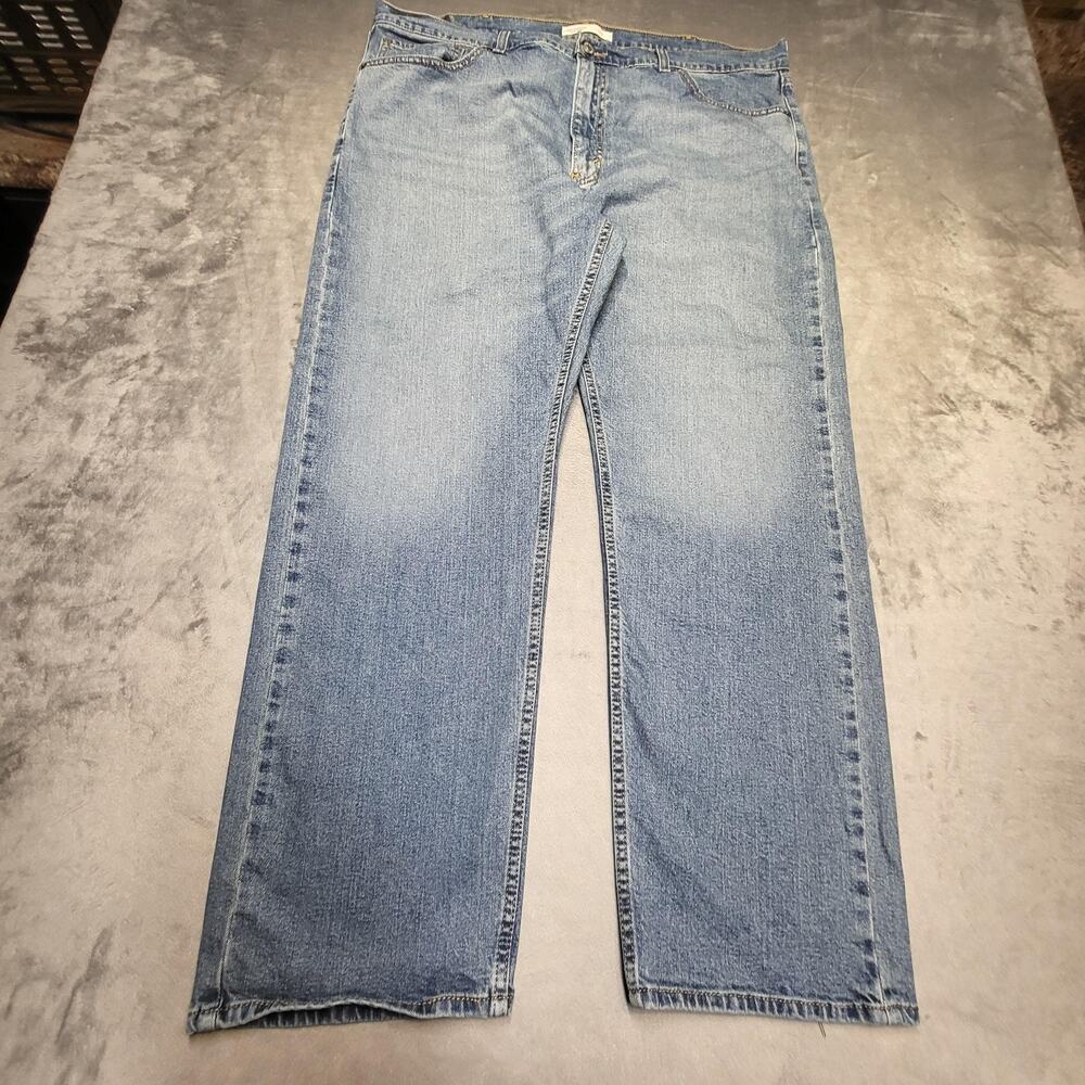 Levi Strauss Signature Jeans Mens 40x30 Blue Straight Regular Fit Denim Mid Wash